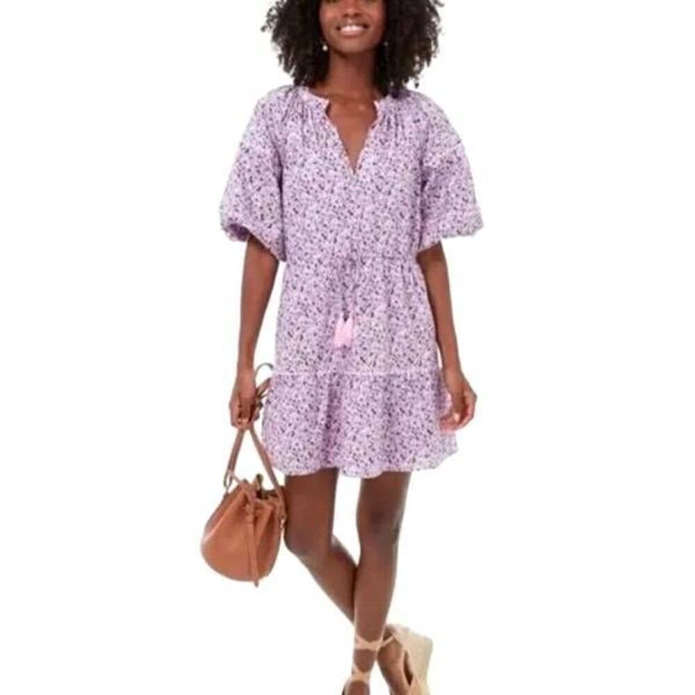 Tuckernuck Hyacinth House Purple Floral Matilda Dress sz XS